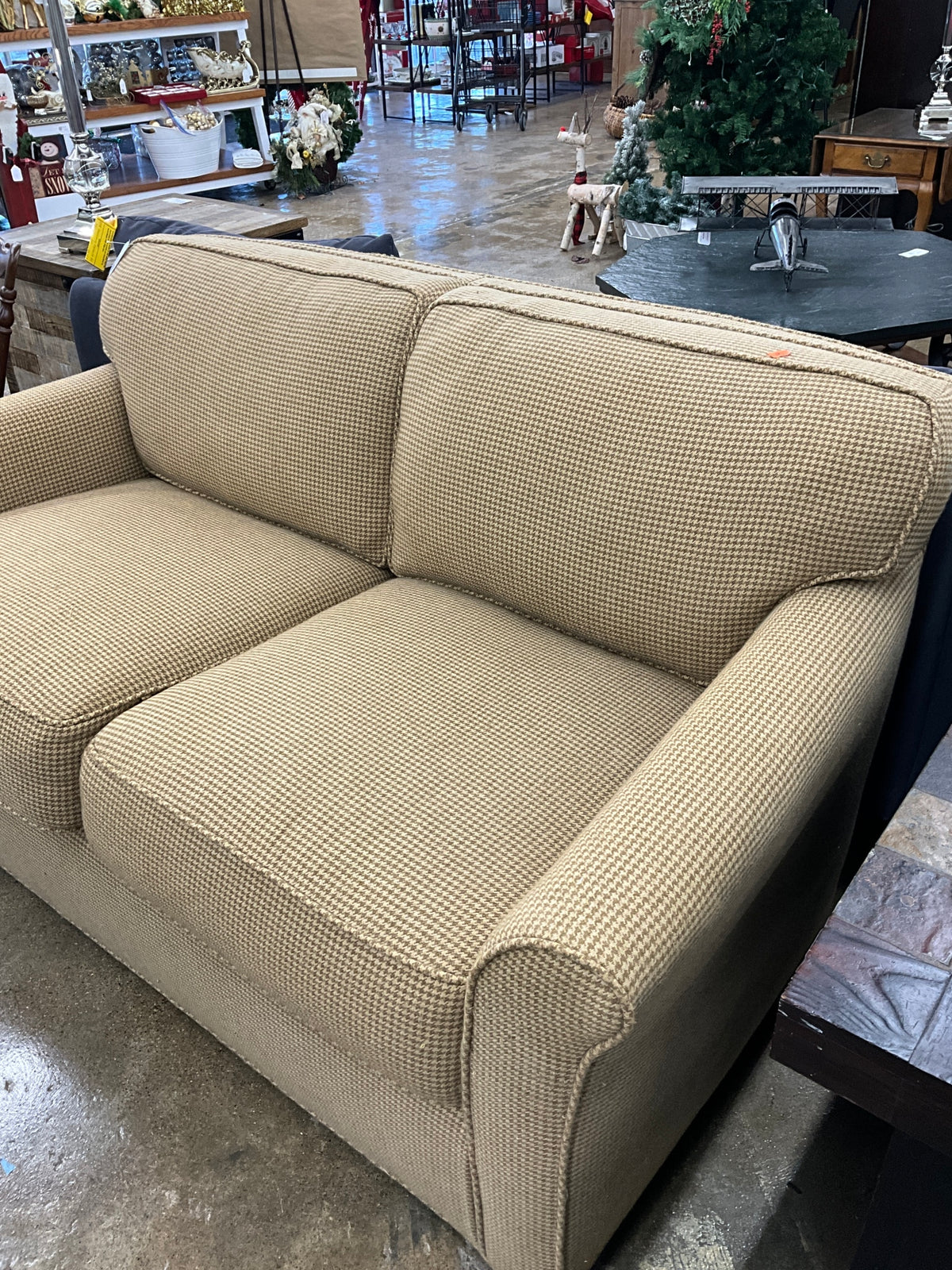 Bernhardt Plaid Loveseat
