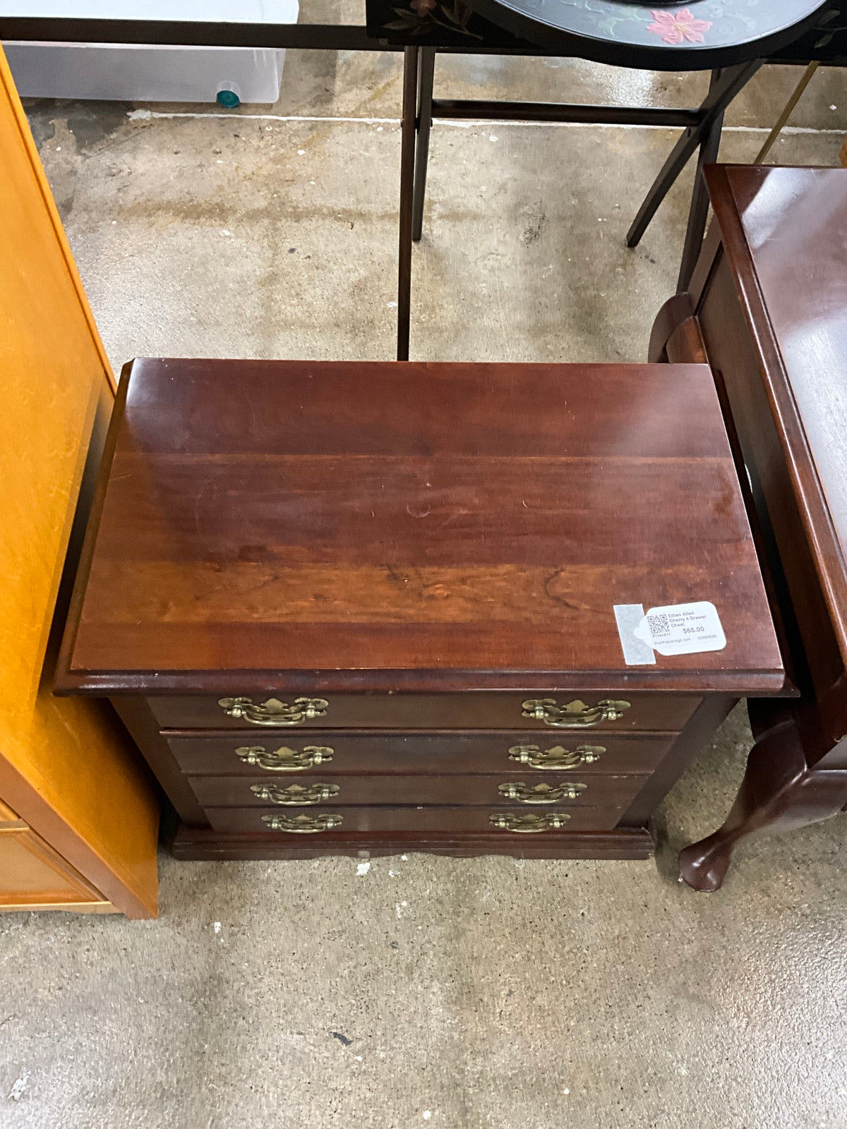 Ethan Allen Cherry 4 Drawer Chest