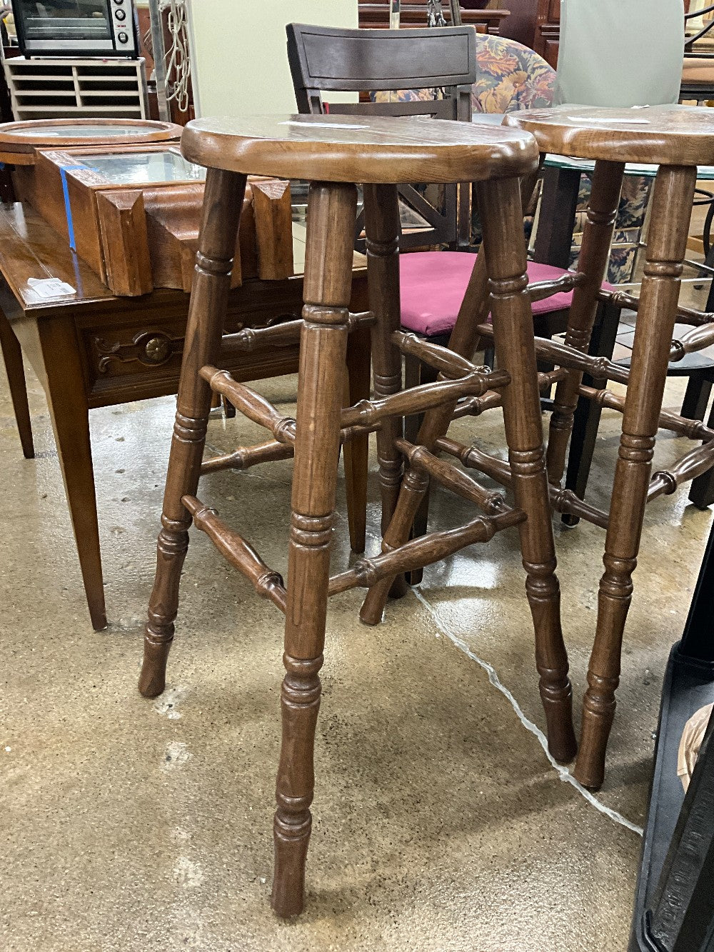 Tall Wood Stool