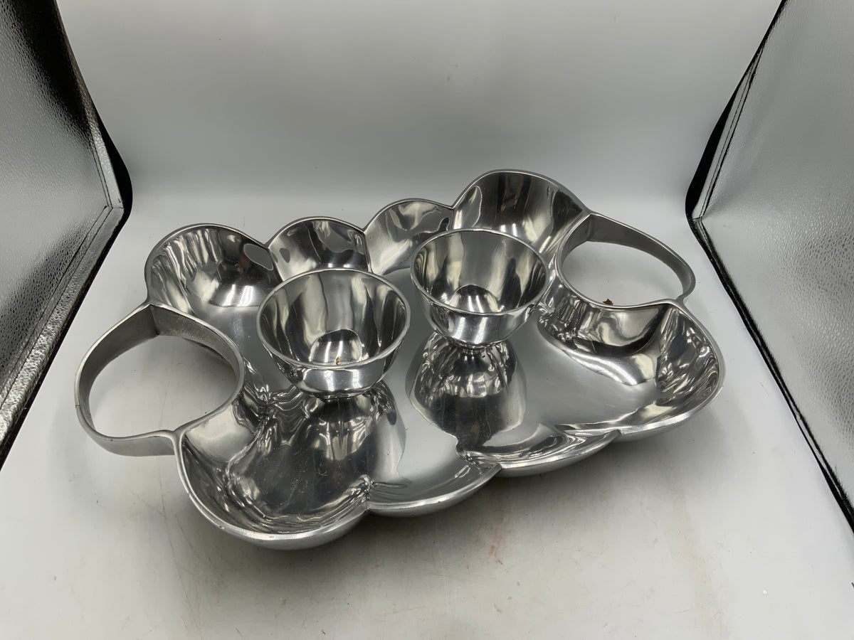 Charter Club 3 Pc Silver Serving Platter