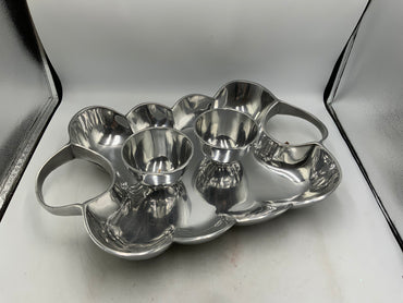 Charter Club 3 Pc Silver Serving Platter