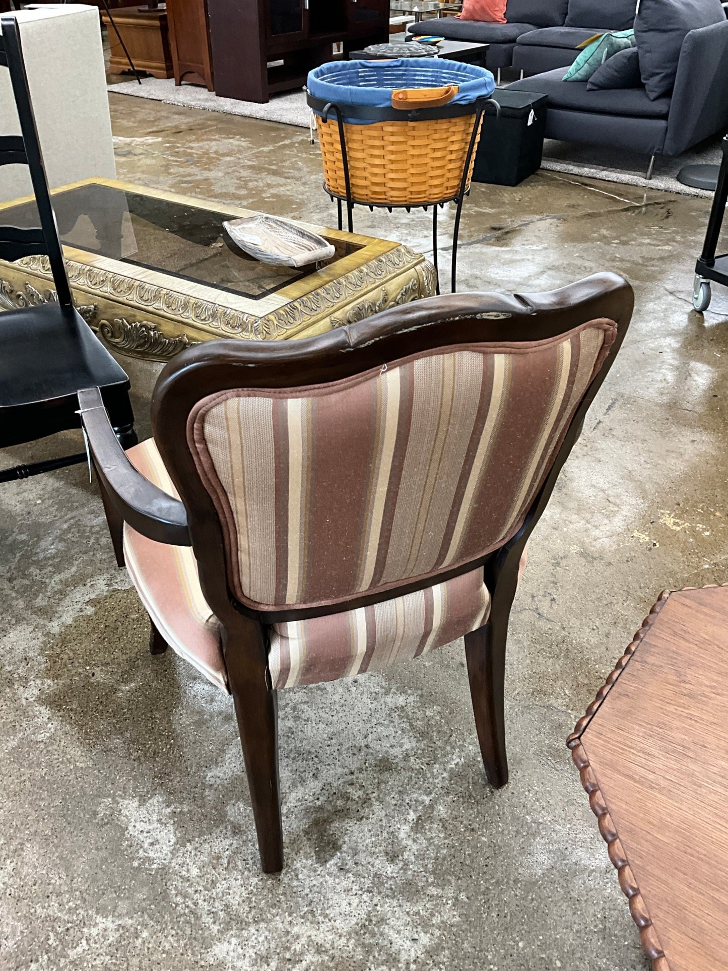 Striped Accent Chair