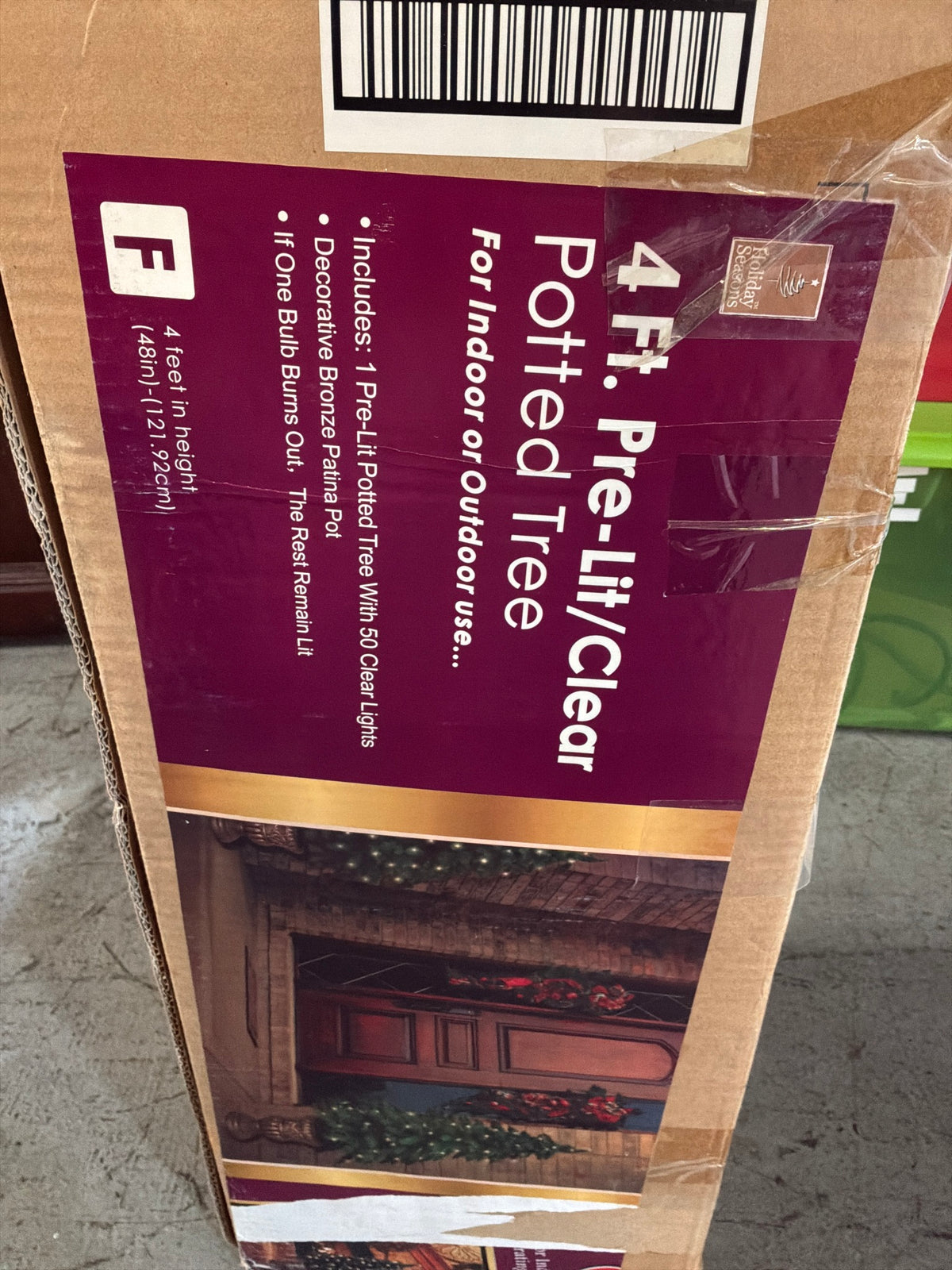 4FT Pre-Lit Christmas Tree In Box