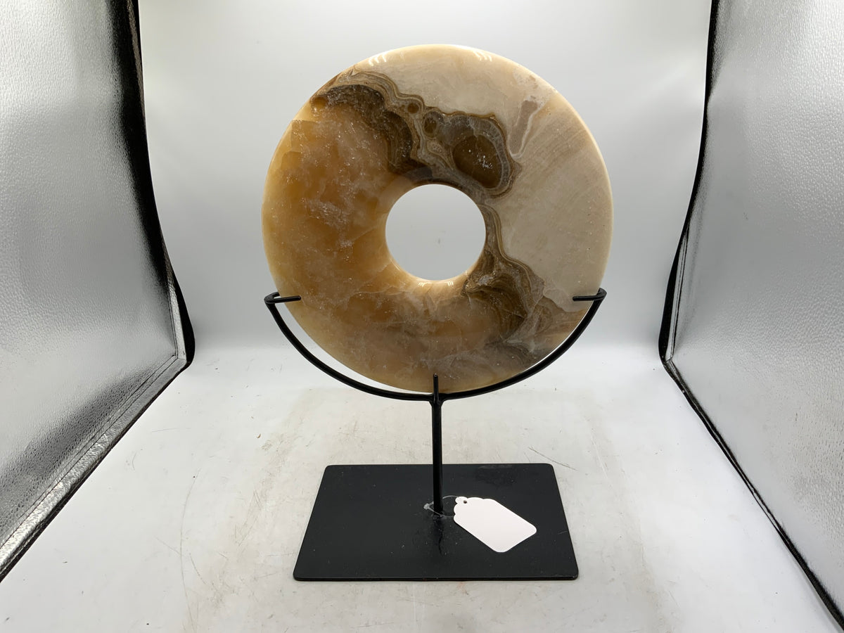 Marble on Black Stand Decor