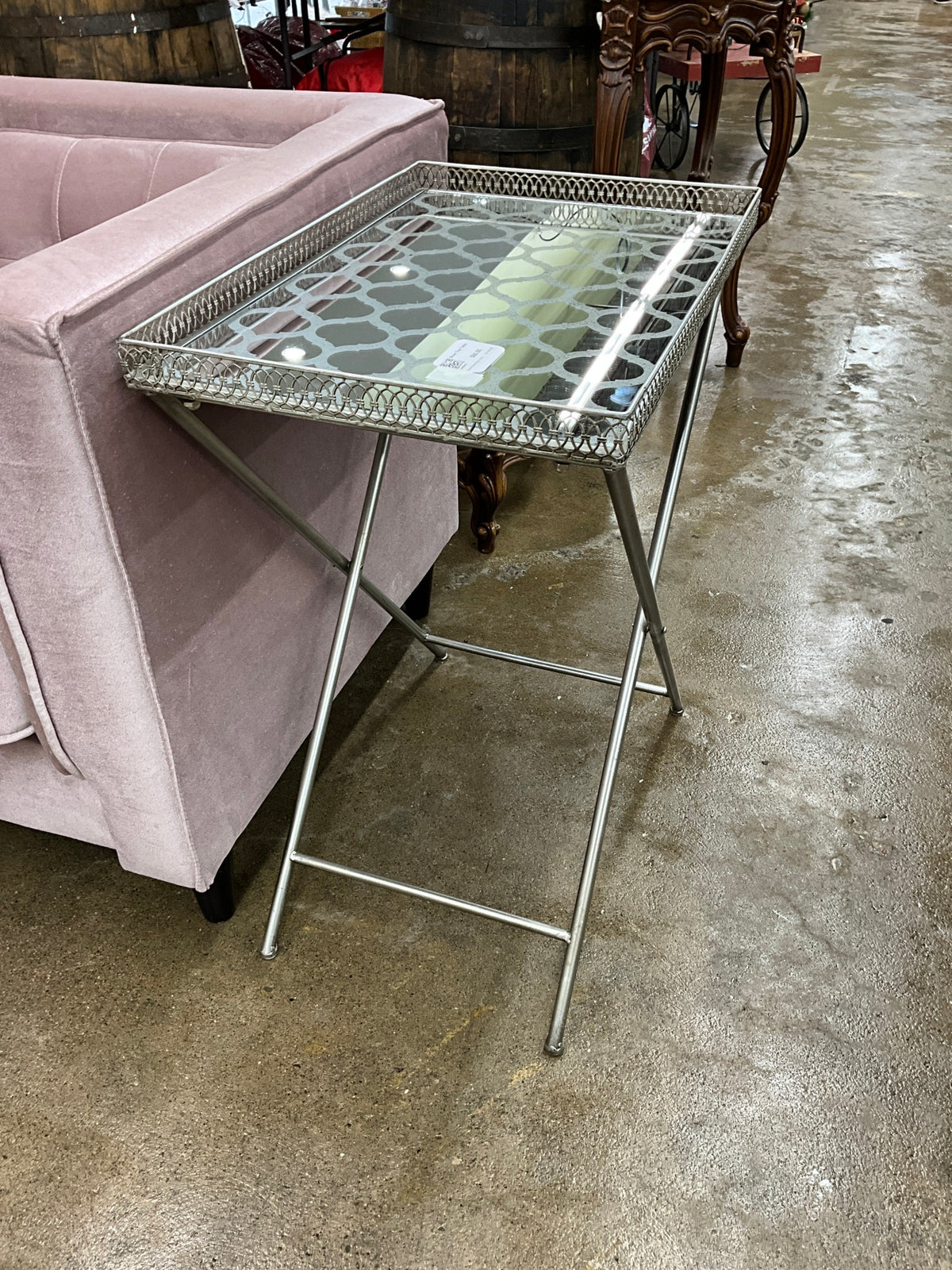 Silver Tray Table