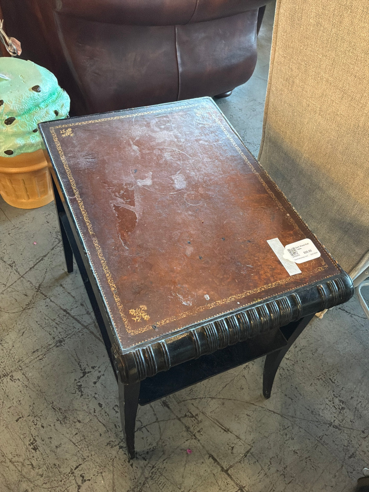 Dark Wood End Table