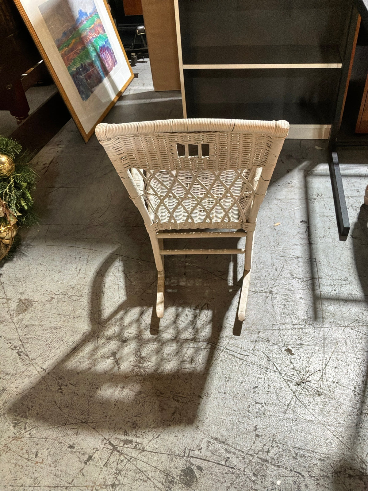 Antique Wicker Childs Rocker
