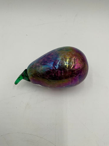 Carnival Glass Eggplant - Glass Eye Studio