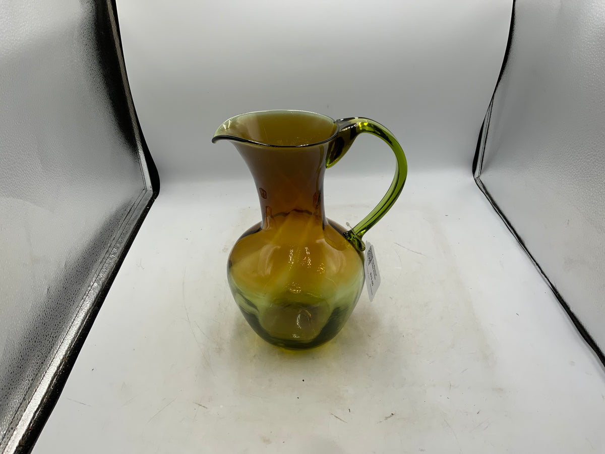 Vtg Bischoff Glass Pitcher