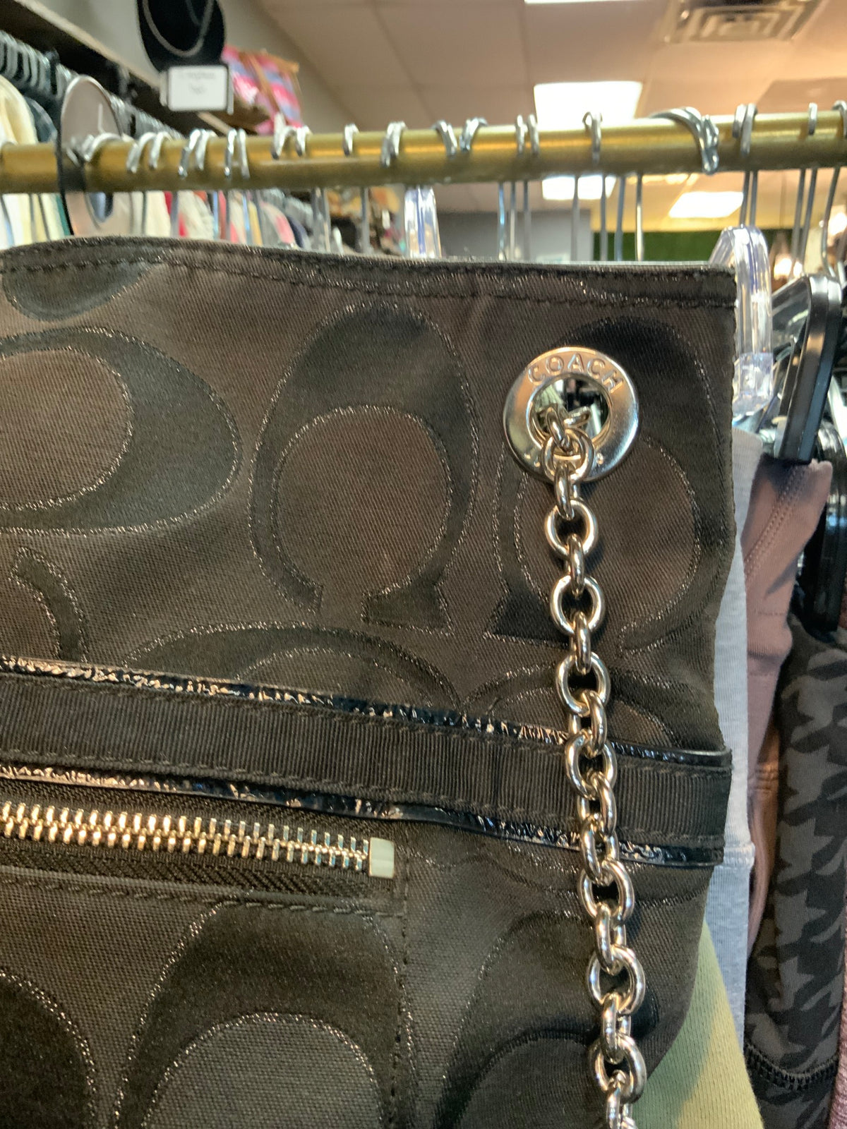 Black Coach Signature Handbag