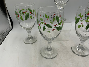 Christmas Wine Glasses Set of 6