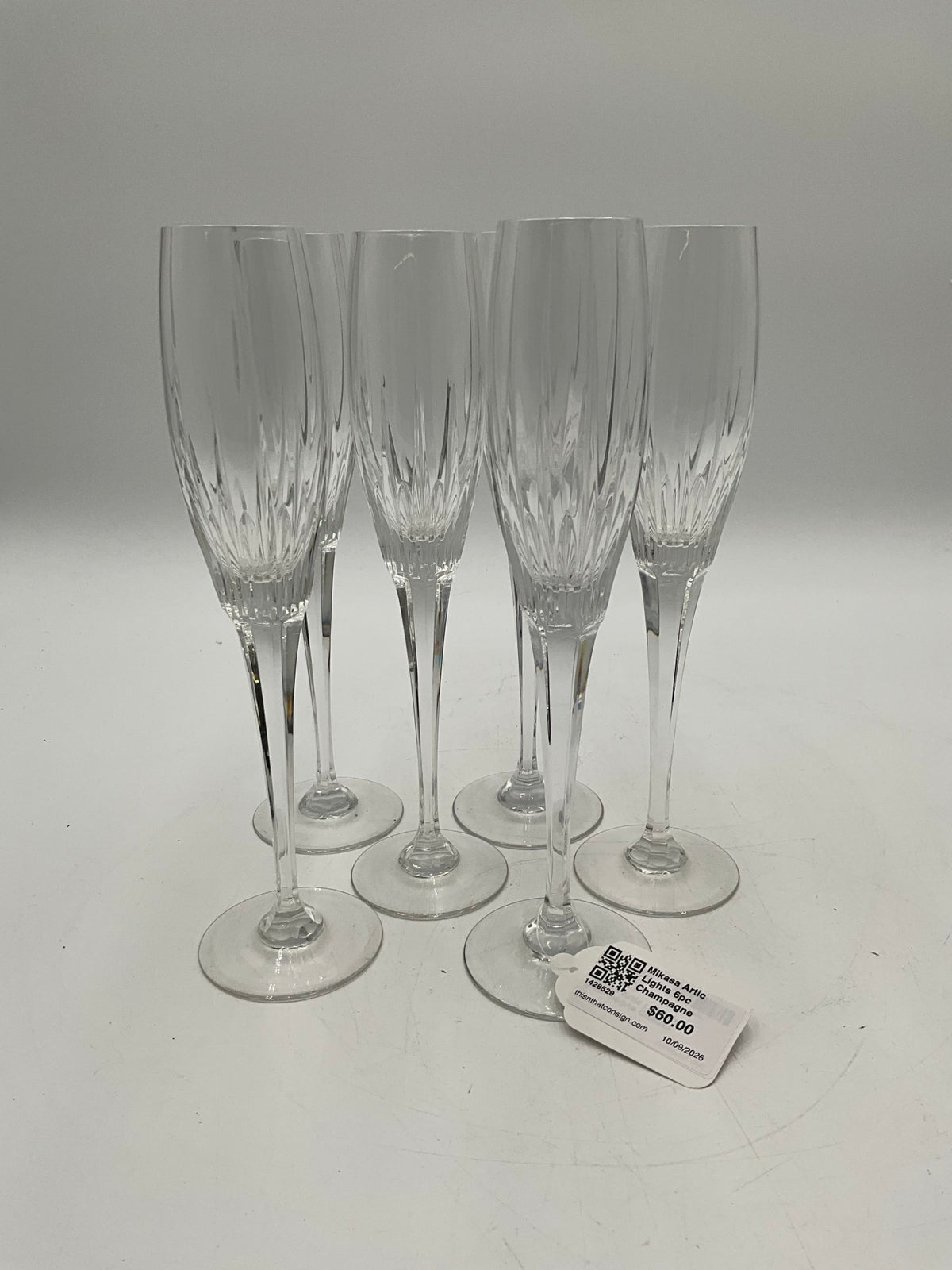 Mikasa Artic Lights 6pc Champagne Glasses