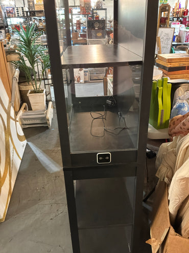 Black Metal / Glass Display Cabinet