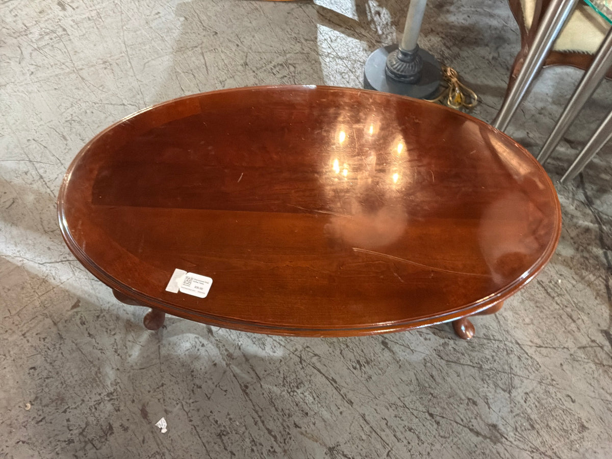 Cherrywood Oval Coffee Table