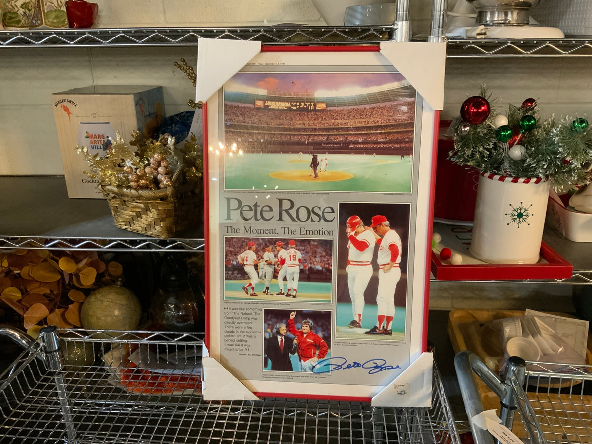 Signed Pete Rose Framed Art