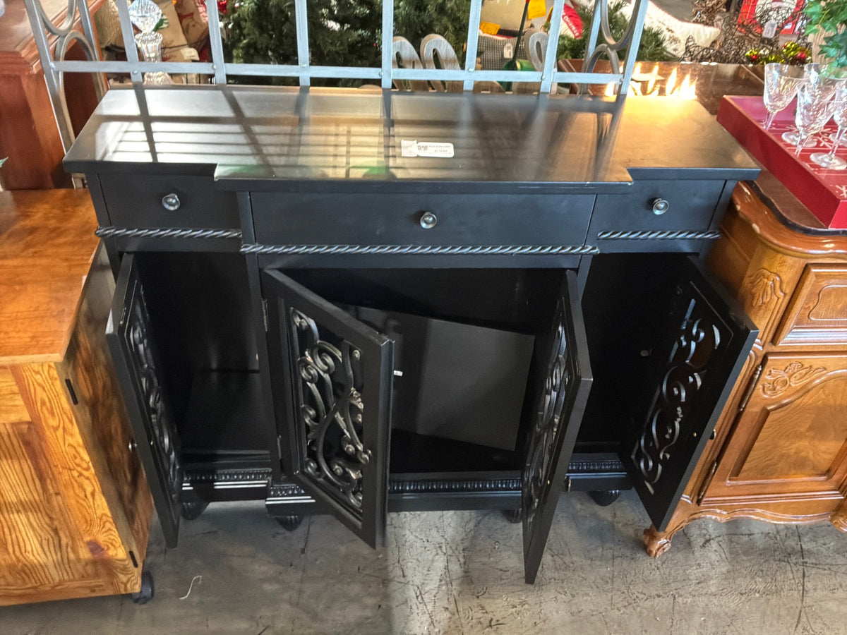 Black Buffet Table