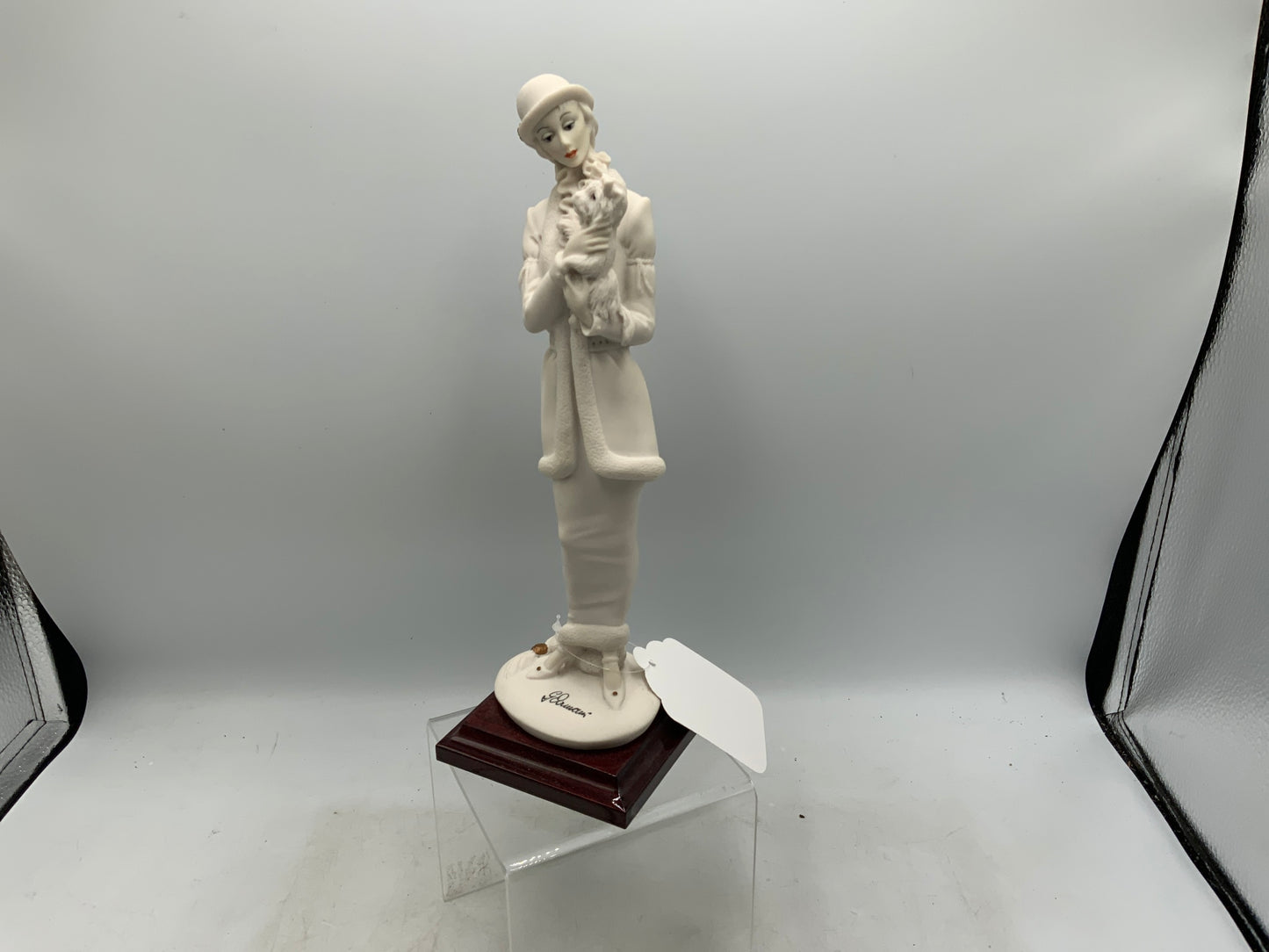 Guiseppe Armani Woman with Dog Figurine