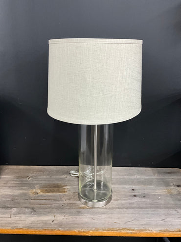 Silver & Glass Lamp