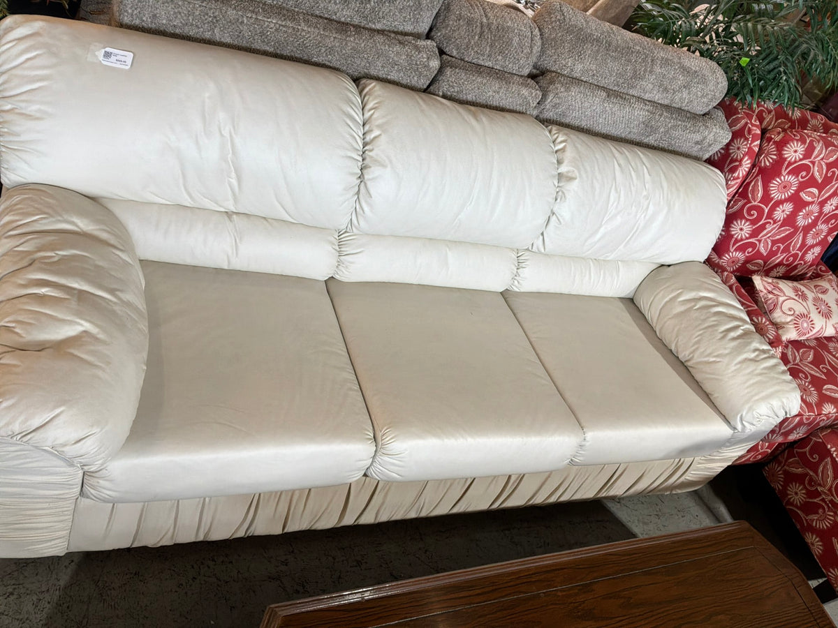 Cream Leather Sofa