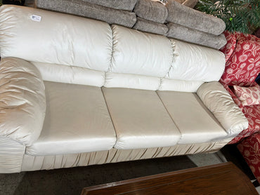 Cream Leather Sofa