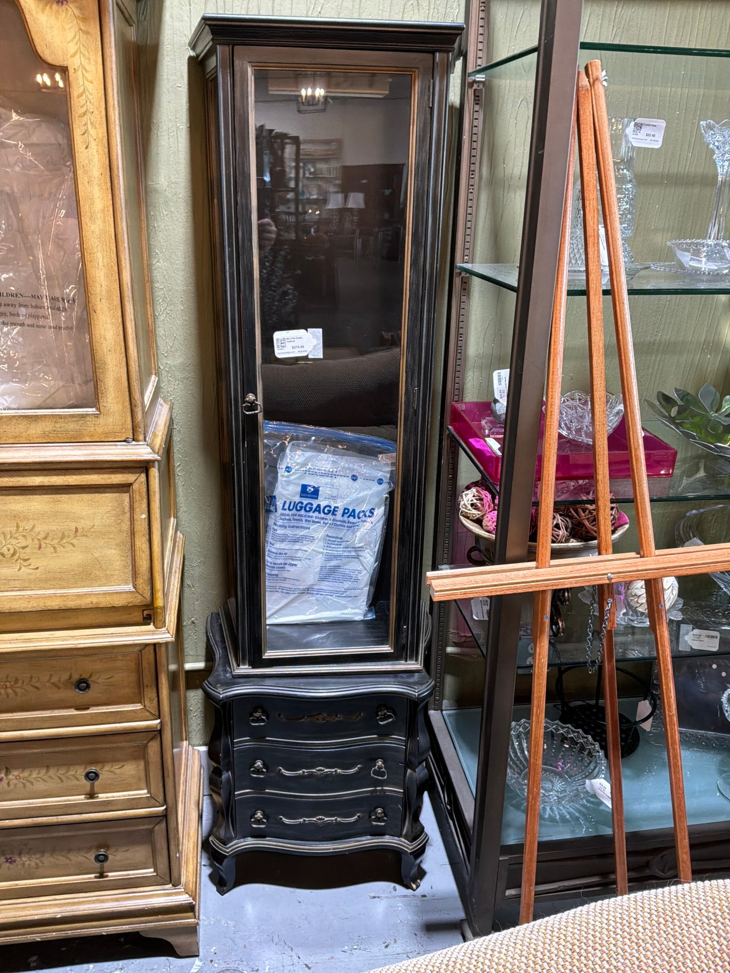 Blk 2 Pc Curio Cabinet
