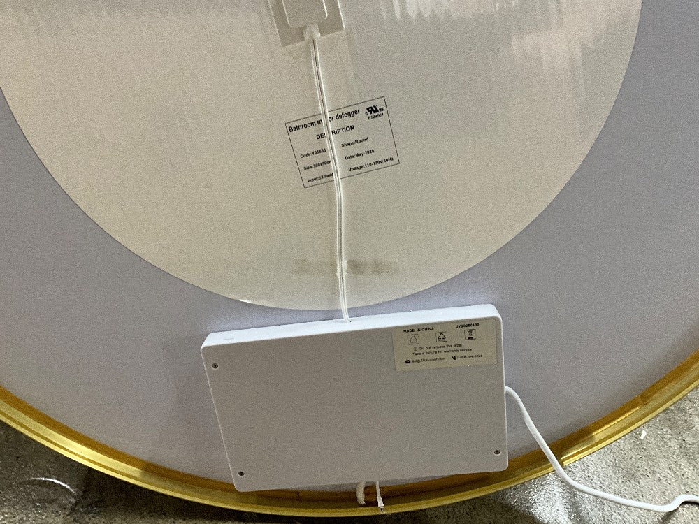 NEW LED Gold Frame Round Mirror