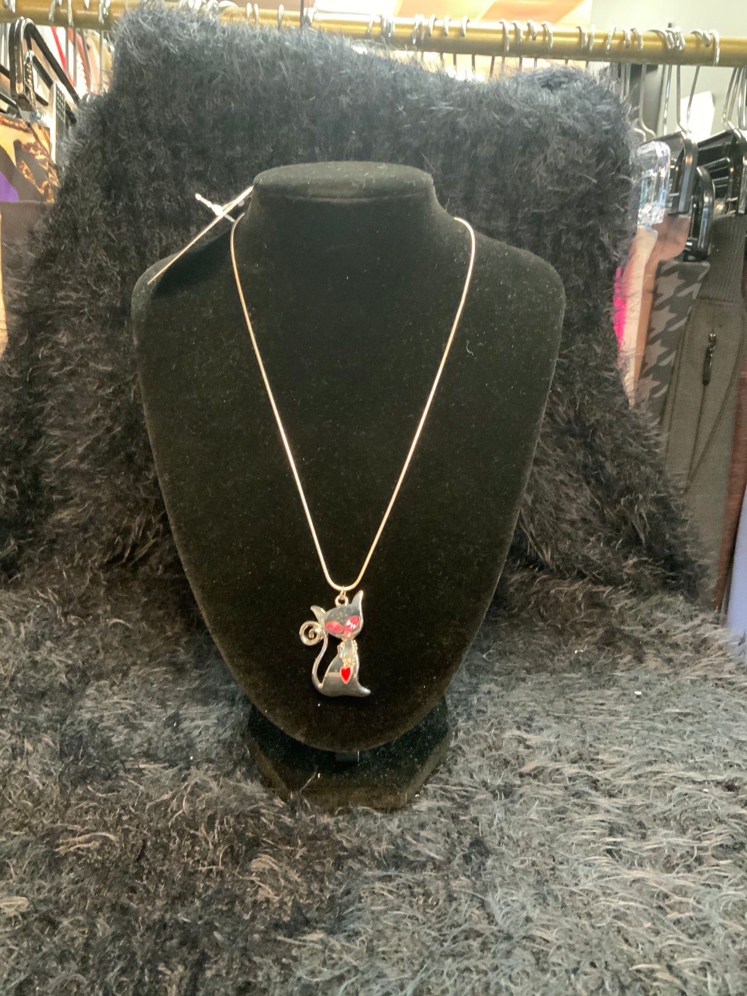 925 Sterling Silver Cat Necklace