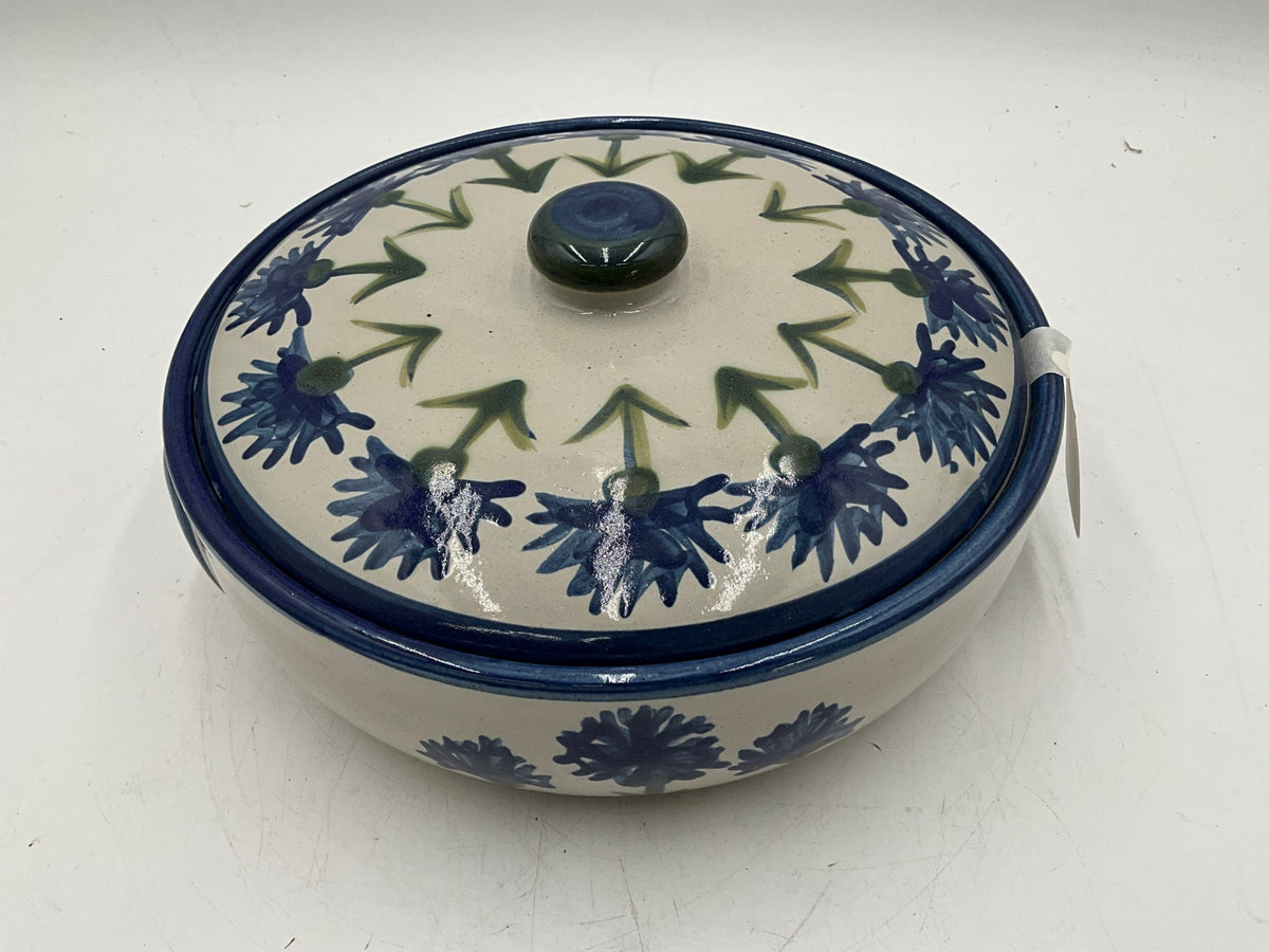 Louisville Stoneware Cornflower Pot W/Lid