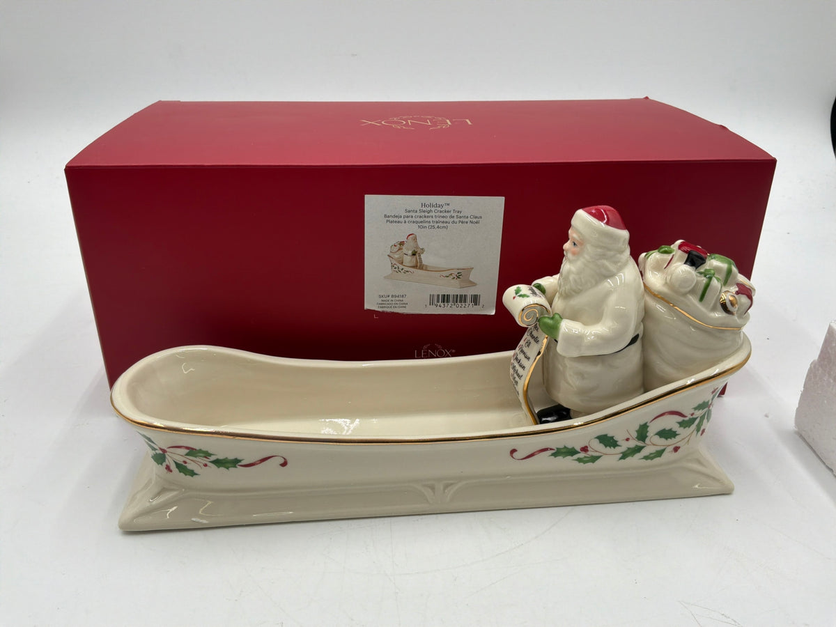 NIB Lenox Santa Cracker Tray