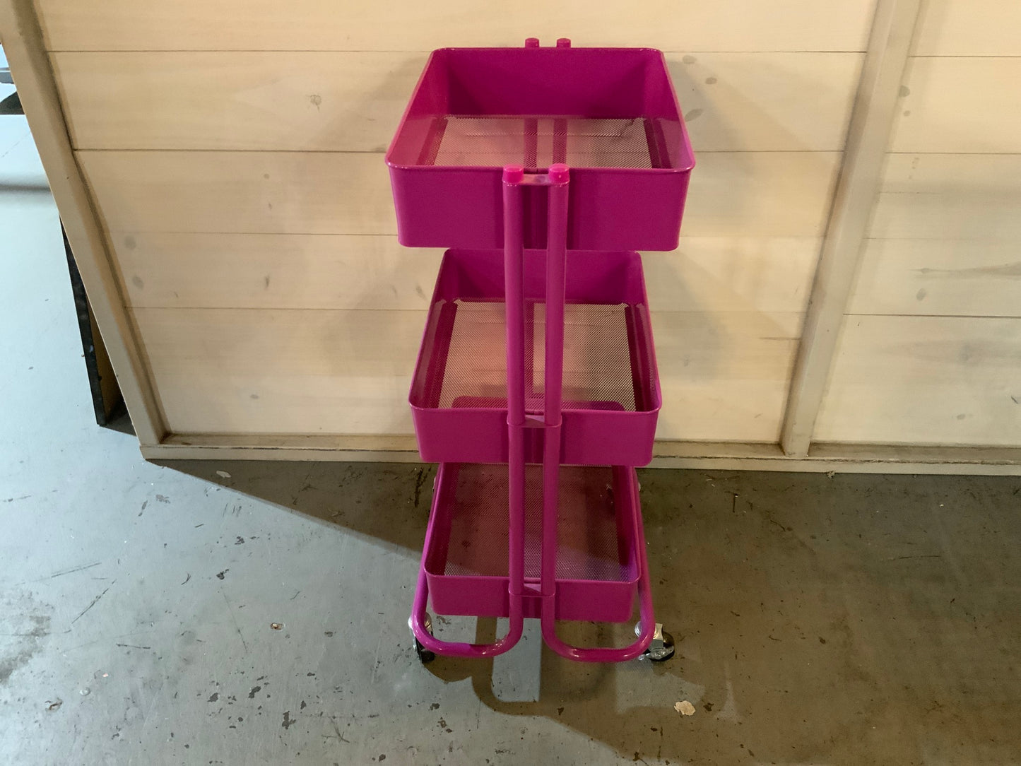 Purple 3 Tiered Rolling Cart