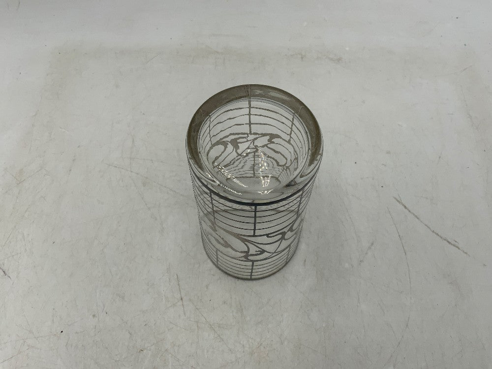 Silver Overlay Pitcher w/ 3 Glasses