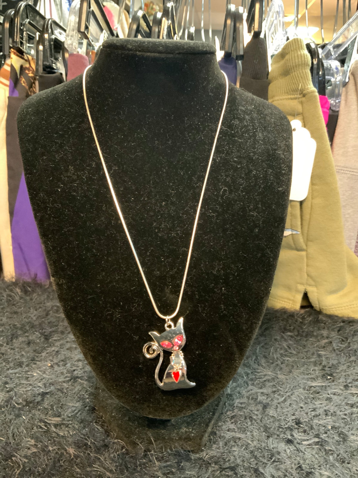 925 Sterling Silver Cat Necklace