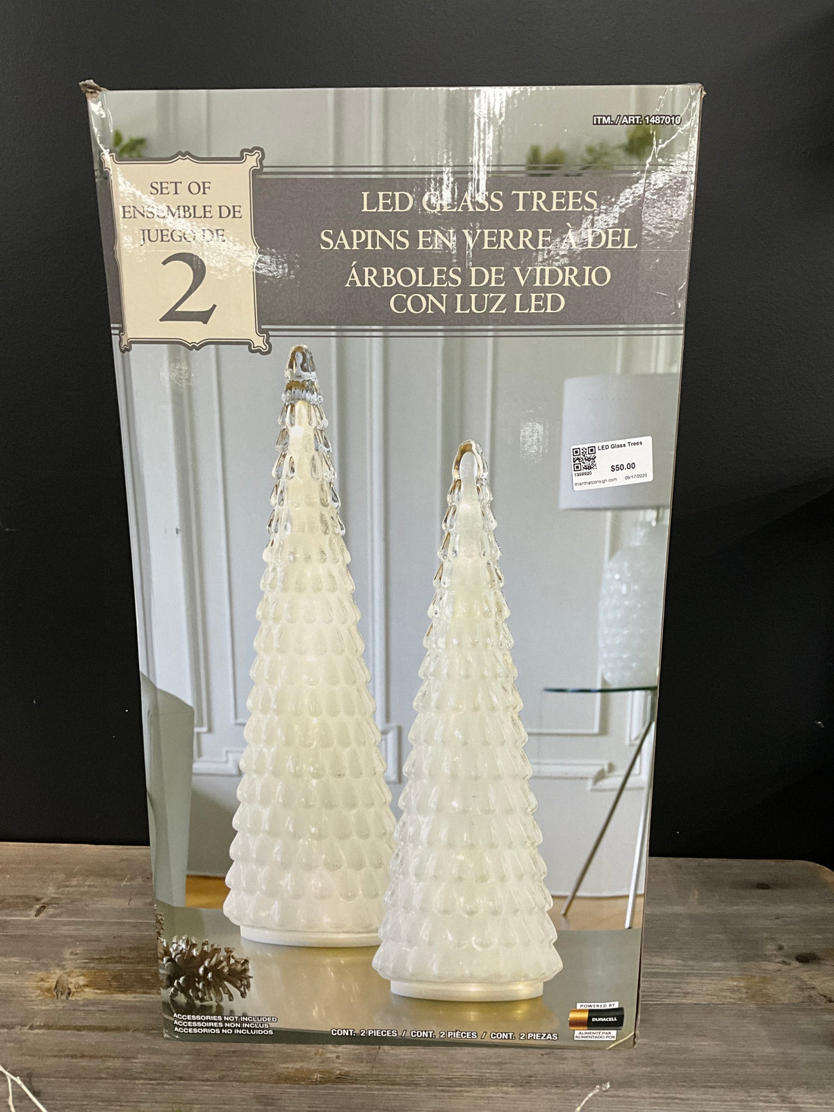 LED Glass Trees