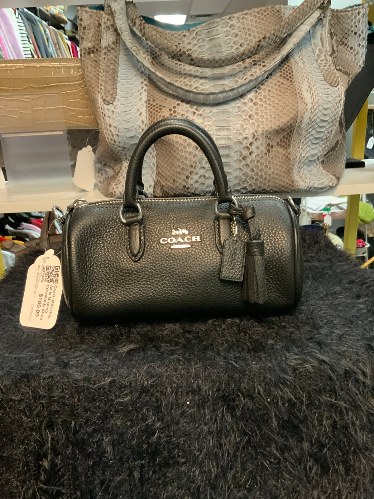 Coach Mini Bag As Is Missing Crossbody Strap