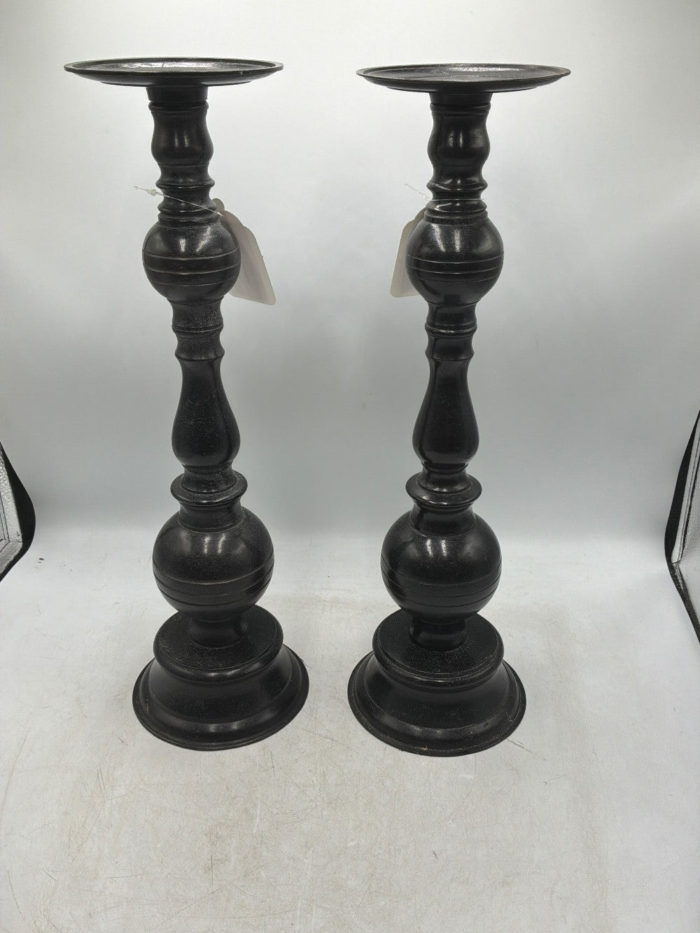Lg. Black Candle Holders