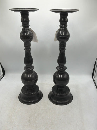 Lg. Black Candle Holders