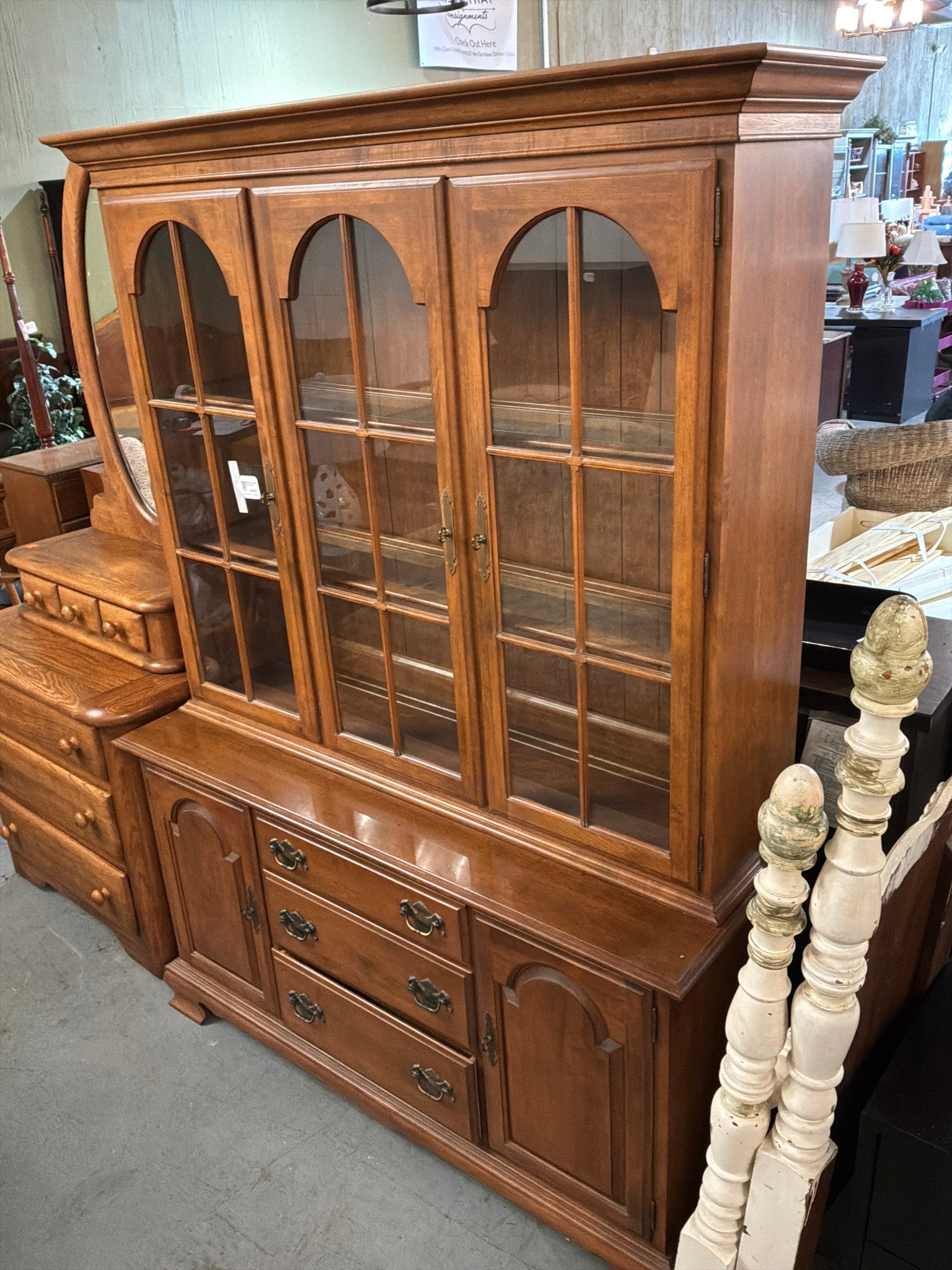Ethan Allen Large China Hutch