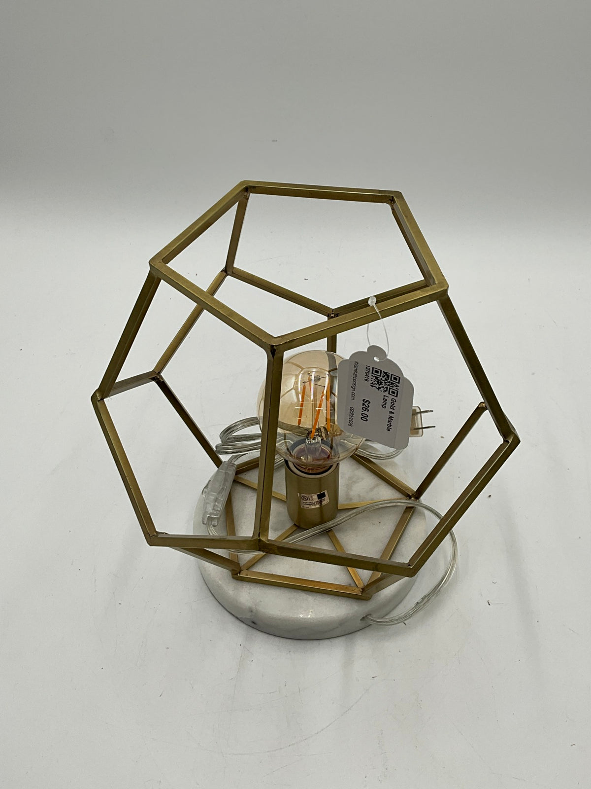 Gold & Marble Lamp