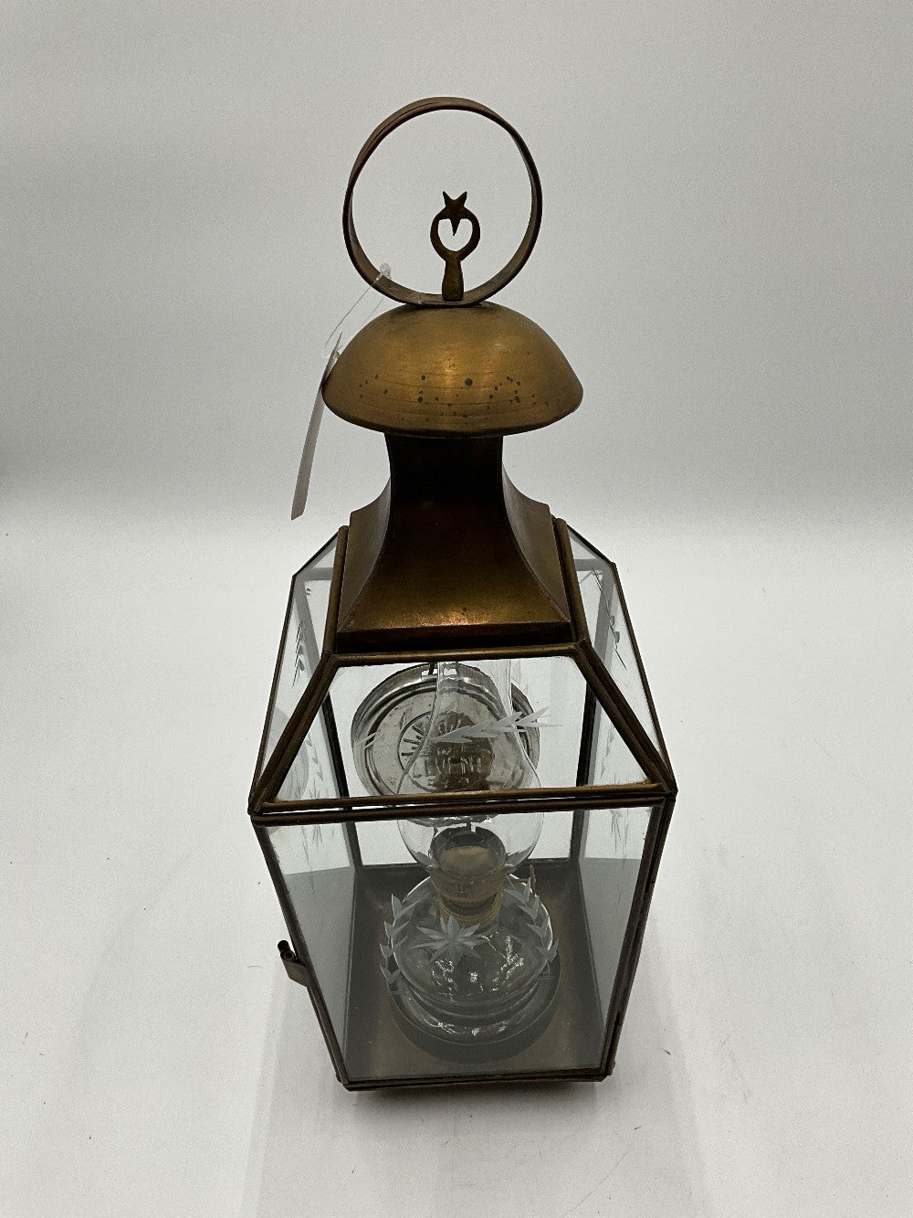 Vintage Oz Levent #5 Brass Oil Lamp