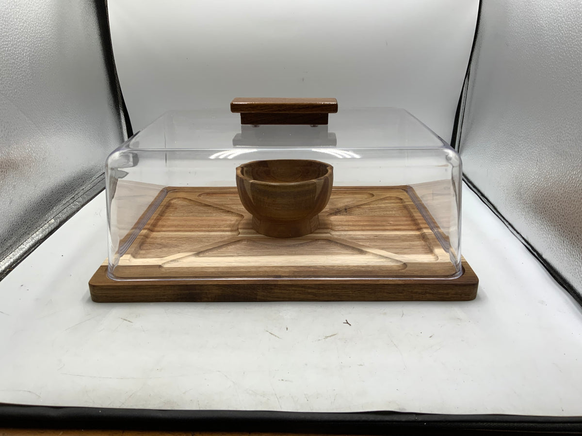 2 pc Wood Serving Tray