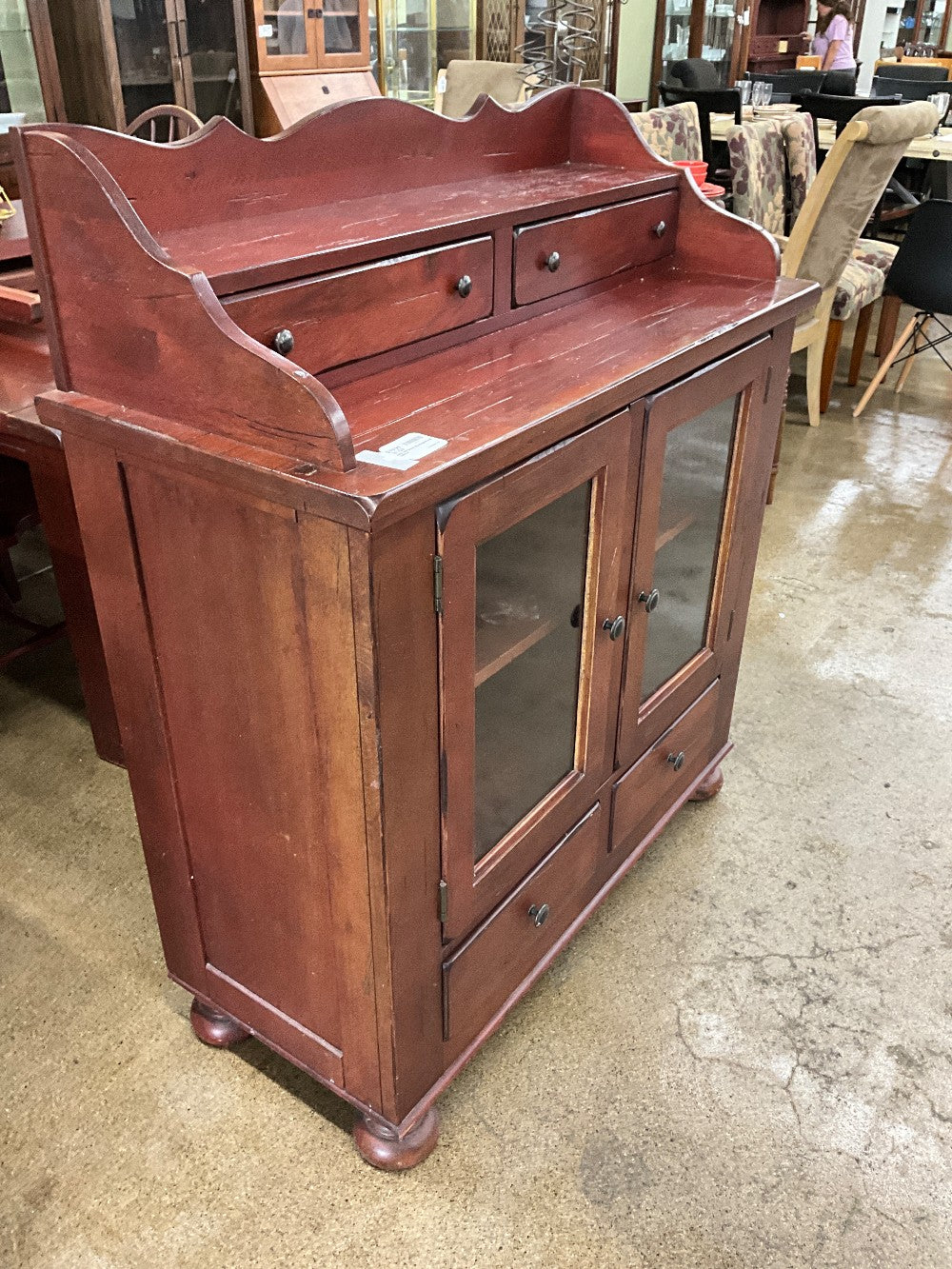 Attic Heirlooms By Broyhill red Cabinet
