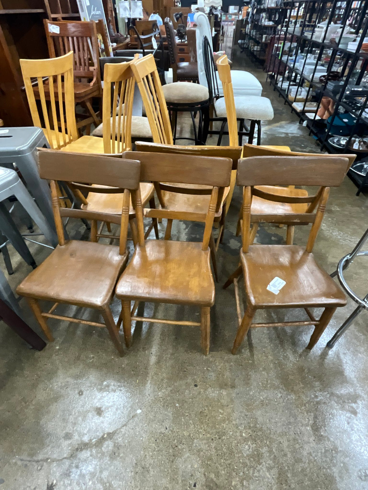 Wood Chairs Set of 6
