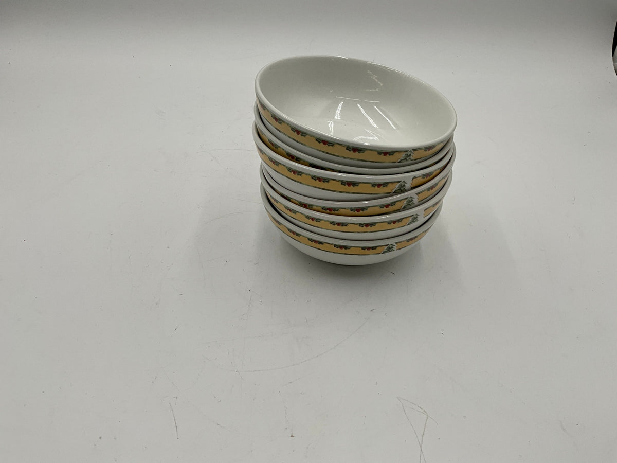 Gibson Frolic Snowman Service for 6 Dish Set