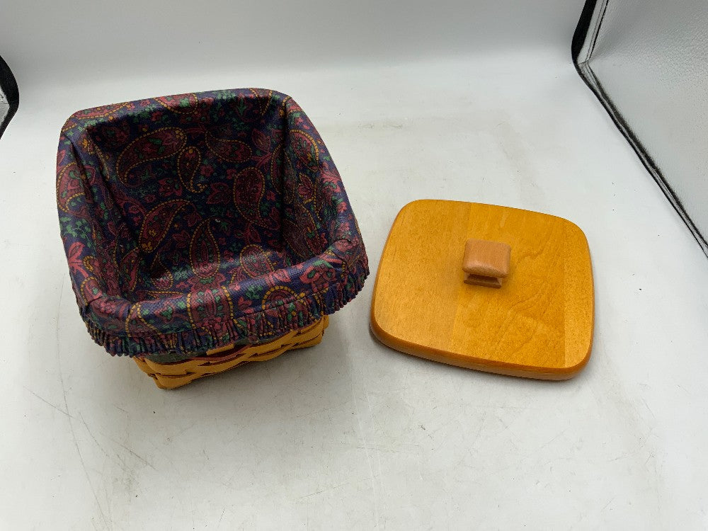 Longaberger 1998 Slanted Basket w/ Lid