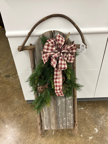 Wood Branch Sled W/Bow