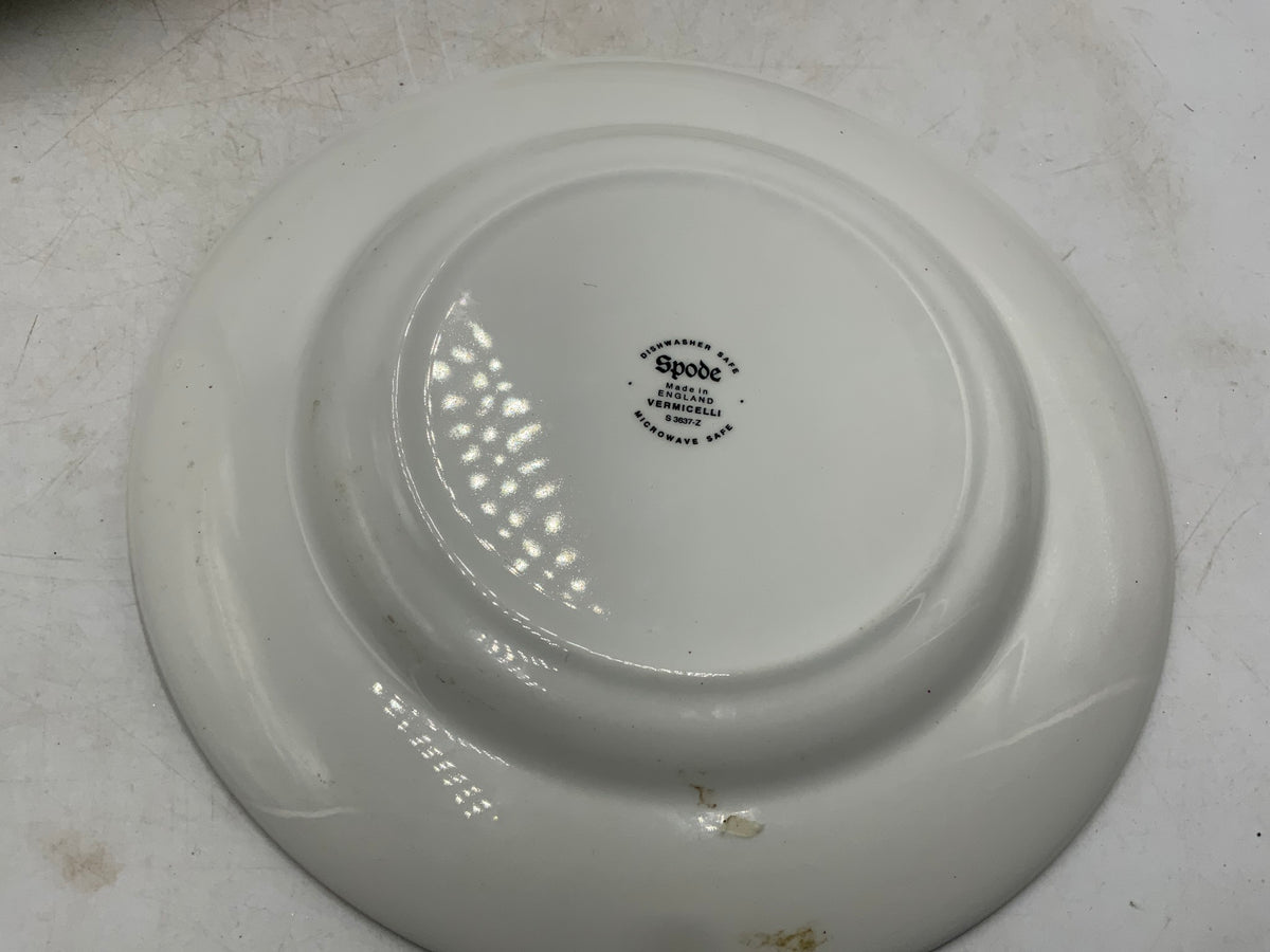Spode Vermicelli Dish Set Place Setting for 4