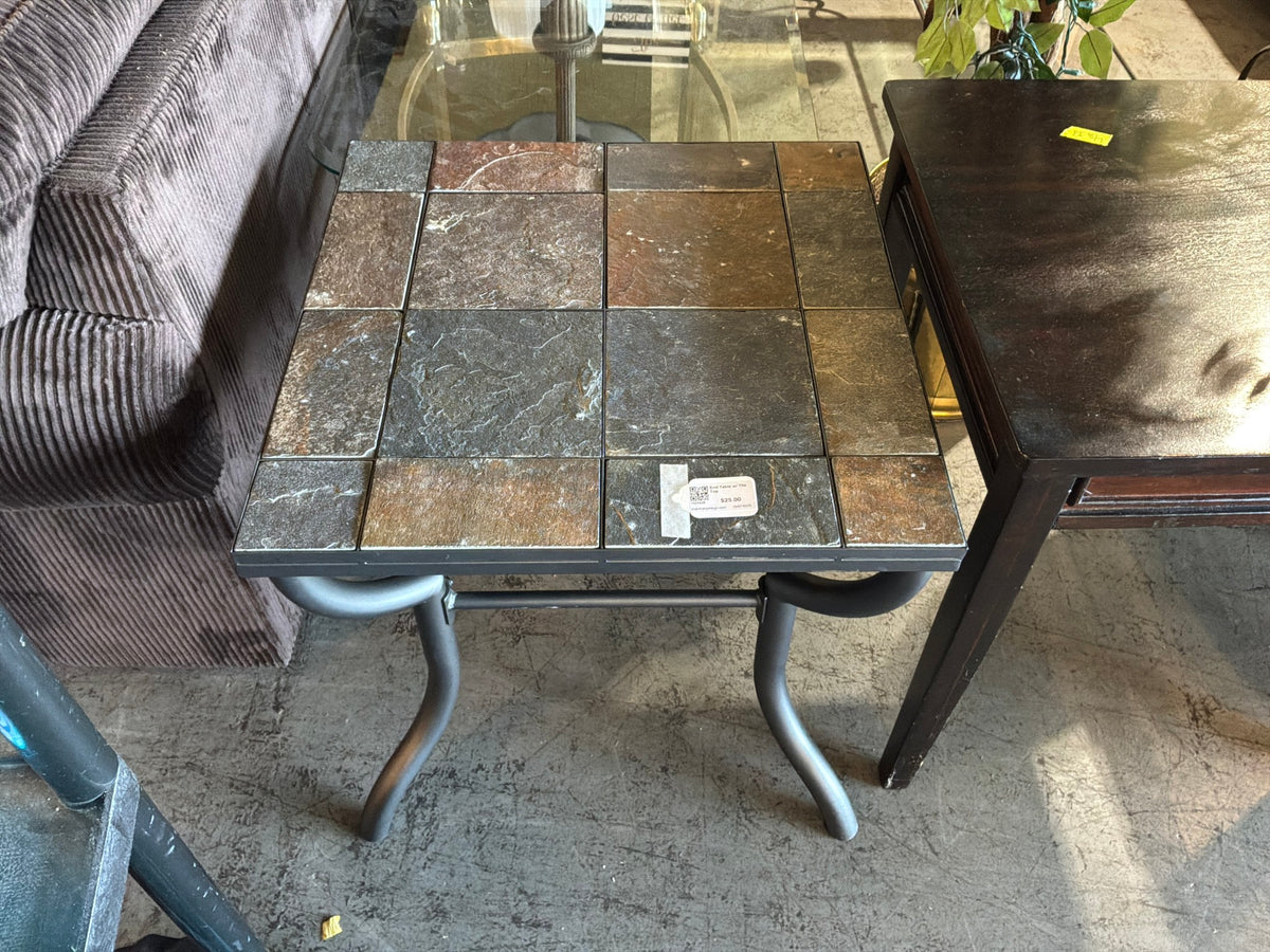 End Table w/ Tile Top