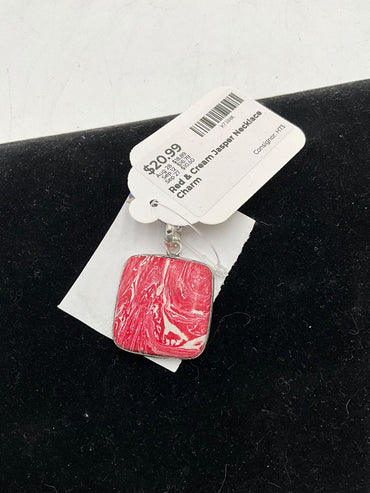 Red & Cream Jasper Necklace Charm