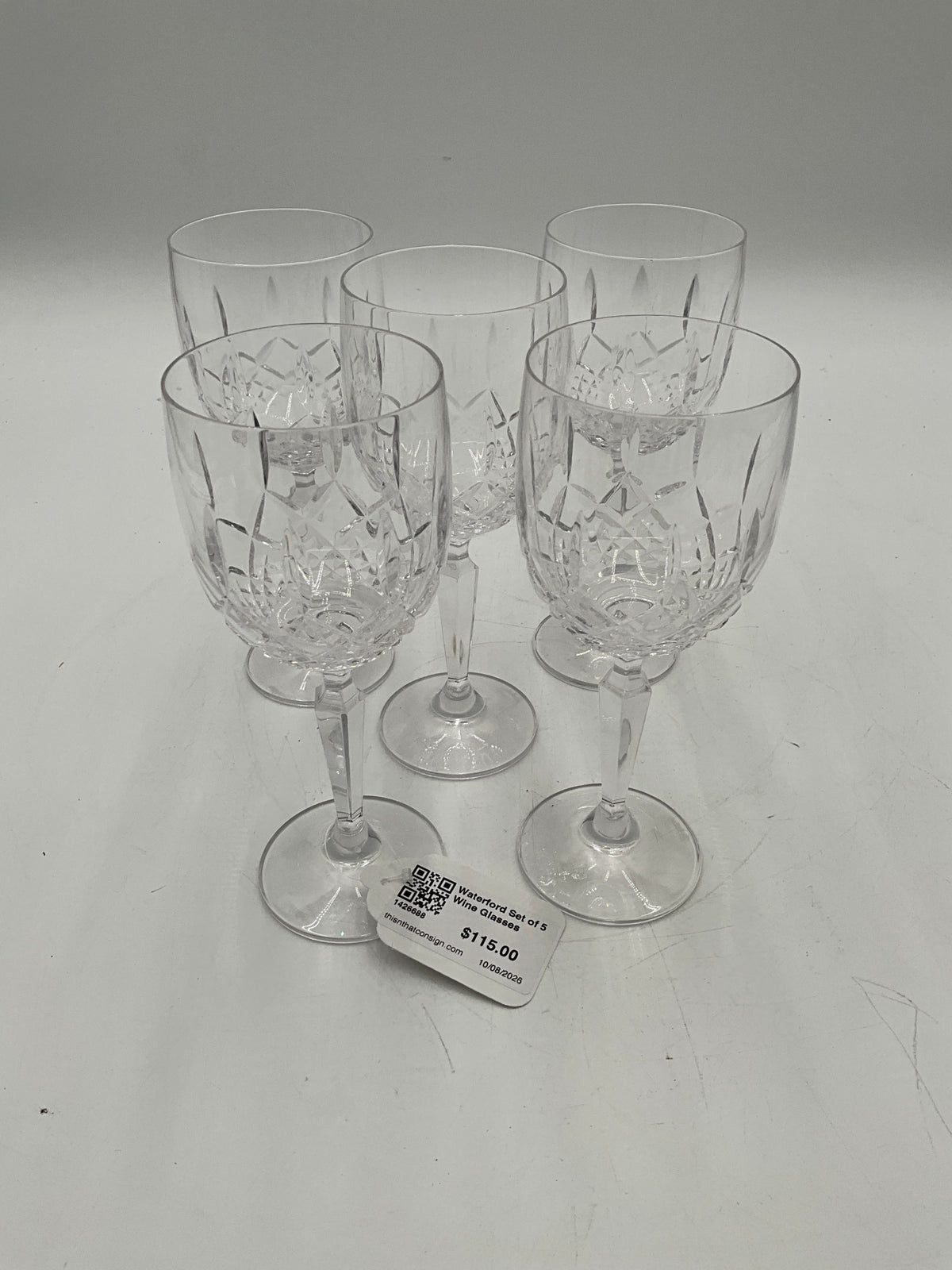 Waterford Set of 5 Wine Glasses