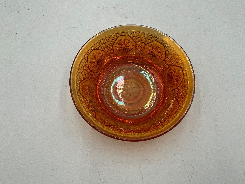 Marigold Carnival Glass Bowl